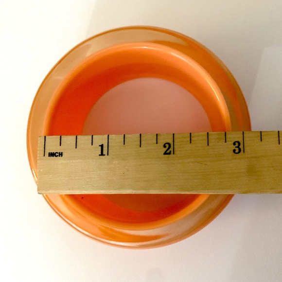 Vintage Lucite Bangle Bracelets x2! Orange + Gold - Picture 13 of 14